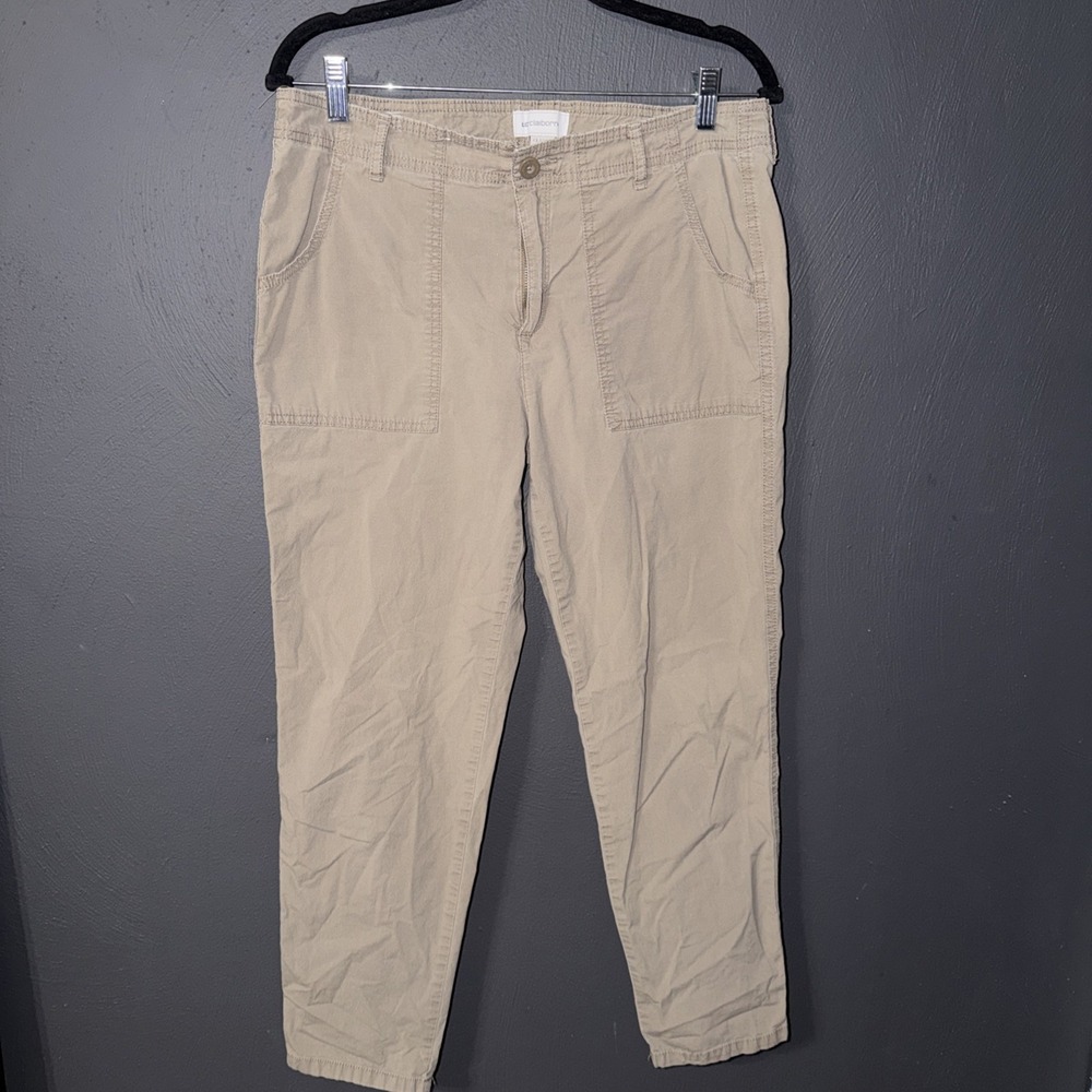 Liz Claiborne Pants Women's Size 10 Tapered Cargo Baggy Taupe